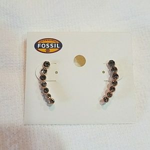 NEW! Fossil Crystal Ear Cuffs